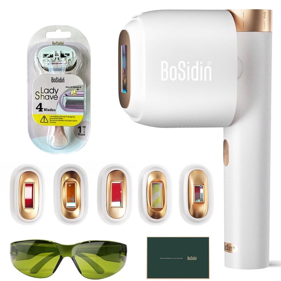 BoSidin IPL Laser Permanent Cooling-Care Hair Removal Device Unlimited Flashes Epilator