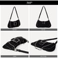 thumbnail image 5 of CoCoMangos Denim Purses for Women Trendy Shoulder Bag Cute Y2K Purse Denim Handbags, 5 of 7