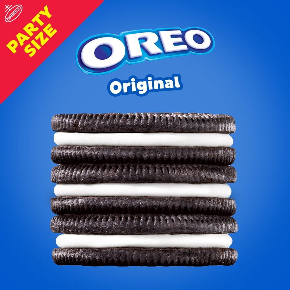 OREO Chocolate Sandwich Cookies Party Size 24.16 oz - Pack of 2 & Lotus Biscoff Cookie - 0.2 Oz - 1 ct