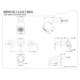 thumbnail image 3 of Kingston Brass KBX8137SVL Serena Three-Handle Tub and Shower Faucet, Brushed Brass, 3 of 3