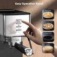 thumbnail image 3 of Auseo 20 Bar Espresso Machines, Espresso Coffee Maker with Milk Frother Steam Wand, 1.4L Removable Water Tank, Nespresso Capsules Compatible & Ground Coffee, Silver, 3 of 7