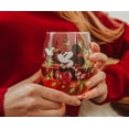 thumbnail image 6 of Disney Mickey Mouse Christmas Wreath Stemless Wine Glass | Holds 20 Ounces, 6 of 7