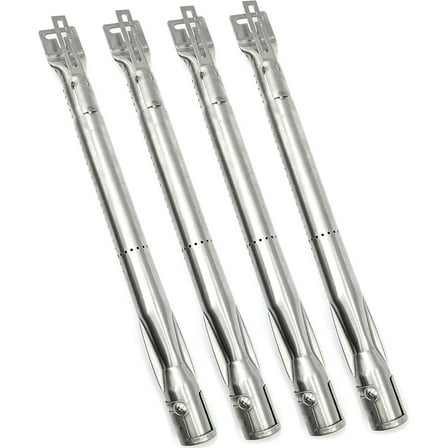 Gas Grill Burner Universal Stainless Steel Tube (Pack of 4) Extends from 14" to 19" BBQ Replacement Parts for Nexgrill, Brinkmann, Dyna-Glo, and Most Gas Grill Models