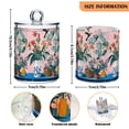 thumbnail image 5 of Yayeee 4 Pack Qtip Holder Bathroom Cotton Swab Canister with Lid Clear Dispenser Set, Vibrant Flowers, 5 of 6
