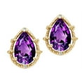 thumbnail image 2 of Tommaso Design� Pear Shape 10x7mm Genuine Amethyst Earrings, 2 of 9