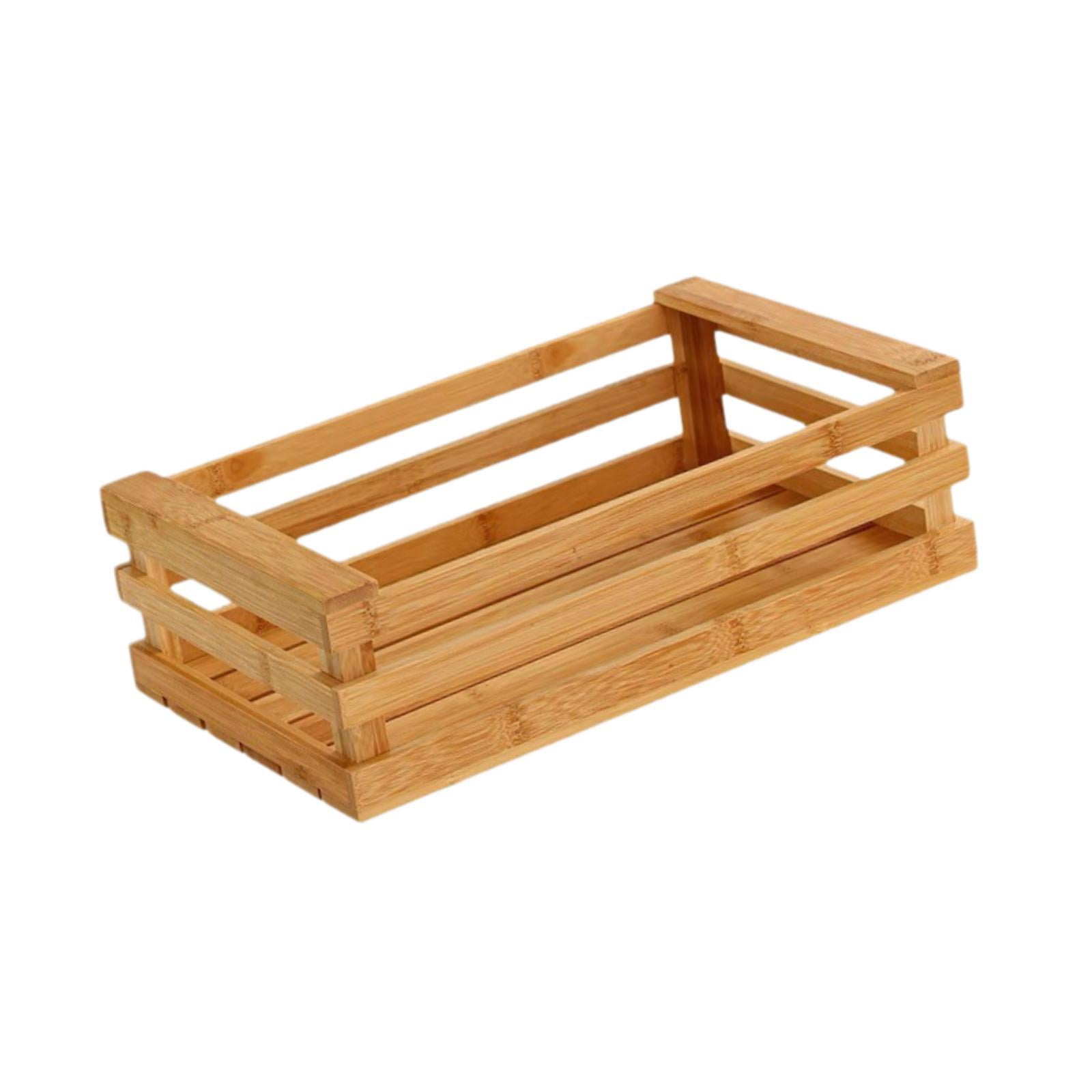 WLPZXP Wood Crate Container Bin Rustic Nesting Storage Box for Toy Closet Vegetable 38cmx22.5cmx11.5cm