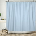 thumbnail image 5 of Lfeey Shower Curtain Waterproof Fabric, Bathroom Decorative Curtains with 12 Hooks, Sky Blue, 72"x78", 5 of 5