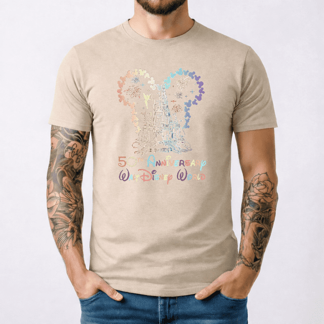 50th Anniversary Walt Disney World T-Shirts All Size S-5XL Gift For Fans