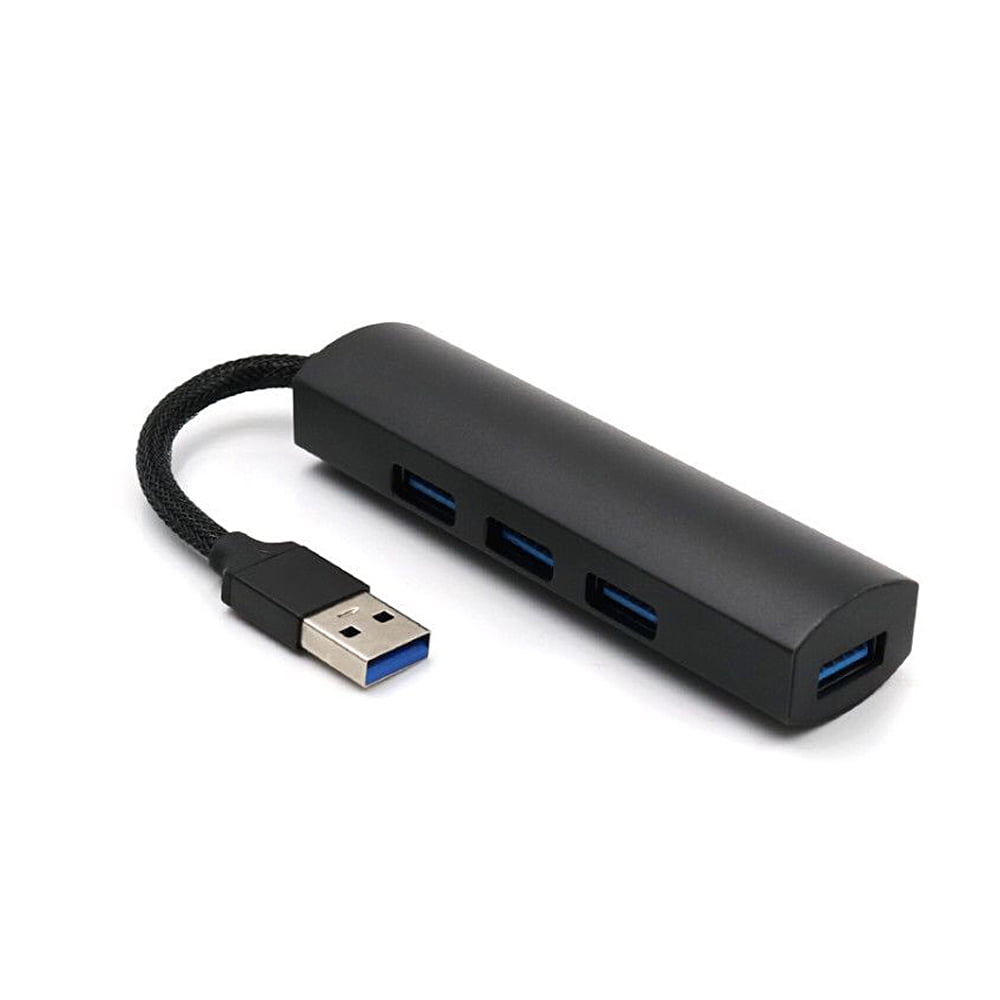 4‑Port USB3.0 Hub Lightweight Multi‑Function Black Easy to Carry USB Splitter for Tablet Mobile Phones 4‑Port USB3.0 Hub Lightweight Multi‑Function Black Easy to Carry USB Splitter for Tablet Mobile Phones