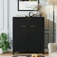 thumbnail image 3 of Aufeile Fluted Sideboard and Buffet, Accent Storage Cabinet with Adjustable Shelf for Dining room, Kitchen, Living room, Black, 3 of 10