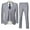 Gray, variant on Wehilion Mens Suits Set Slim Fit Men 3 Piece Dress Suit Prom Blazer Wedding Formal Jacket & Vest & Pants Navy Blue XL