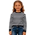thumbnail image 4 of Tiijoy Long Sleeve T Shirt for Boys Striped Crew Neck T-Shirt Casual Soft Tee, Sizes 3-14, 4 of 4