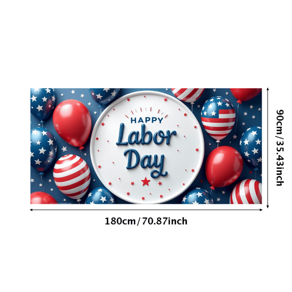 Patriotic Design Labor Day Balloon Decoration Stars Theme Celebration Banner for Holiday Party Event Indoor