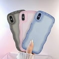 thumbnail image 2 of MYKOMI Compatible with iPhone X/XS Clear Case,Cute Fashion Solid Color Curly Wave Frame Transparent Soft Silicone Anti-Scratch Shockproof Protective Slim Case for Women Girls, 2 of 7