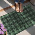 thumbnail image 4 of Green and Black Checkered Pattern Washable Non Slip Indoor Door Mat, Decorative Entry Rug for Entrance, Bedroom, Kitchen, Bathroom, 20"x32", 4 of 6