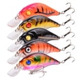 thumbnail image 1 of 5PCS Crankbaits Lures Kit Fishing Lures Kit Set With Treble Hooks For Bass Fishing Saltwater Freshwater, 1 of 9