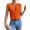 Orange, variant on Sleeveless Tops for Women Summer Triple V-Neck T Shirts Business Office Blouse Black XL