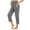 Gray, variant on Ohufall Women's Maternity Yoga Capris Summer Solid Casual Elastic High Waist Belly Support Pregnancy Capris Loose Fit Comfy Pocket Yoga Leggings for Pregnant Women