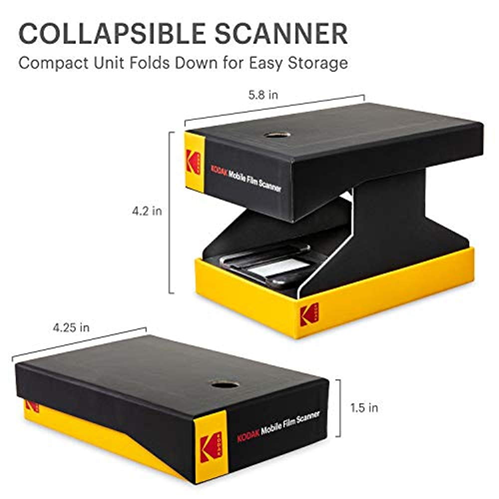 KODAK Mobile Film Scanner Scan & Save Old 35mm Films & Slides w/Your Smartphone Camera