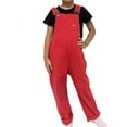 thumbnail image 3 of Peacolate 5-14Years Girls Pink Embroidered Denim Overalls Tie-dye Jumpsuits Adjustable Belts Suspenders for Kids Girls Romper,Red,12-13Years, 3 of 6