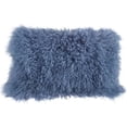 thumbnail image 4 of SARO 3564.BK1220B 12 x 20 in. Wool Mongolian Lamb Fur Throw Pillow  Black, 4 of 7