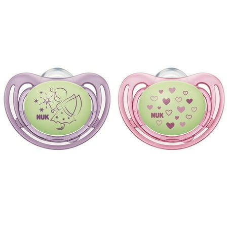 UPC: 0885131695420 | NUK Airflow Glow-in-the-Dark Pacifiers 0-3 Months 2-Pack