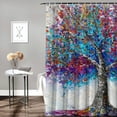 thumbnail image 2 of Orinice Colorful Leaves Bathroom Decor Set with Hooks, Luxurious Graphic Print Polyester Fabric Shower Curtain Set for Bathroom, 100% Polyester, Multi Size, Waterproof 60x72, 2 of 7