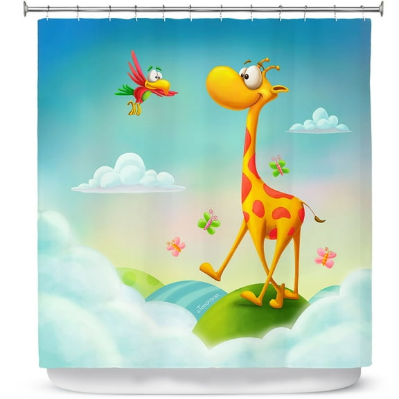Shower Curtains 70" x 84" from DiaNoche Designs by Tooshtoosh - At the Hop Giraffe