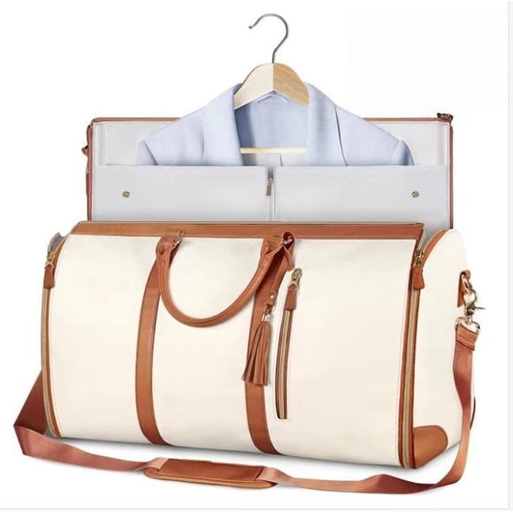 Bolso Portatrajes de Viaje, Bolso de Mano para Trajes, Organizador de Ropa con Compartimento para Zapatos, Cuero Impermeable, 52 x 25 x 31 cm para Viajes de Negocios y Escapadas de Fin de Semana