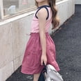 thumbnail image 6 of REDARER Girls' Color Block Ribbed Tank Top - Sleeveless Summer Stretchy Breathable Casual Comfortable Toddler Kids Teenage Basic Outfit,3-4 Years, 6 of 9