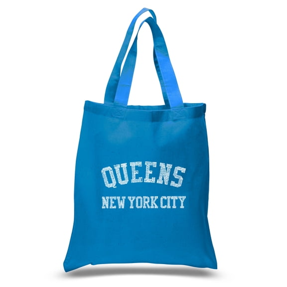 LA Pop Art Small Word Art Tote Bag - POPULAR QUEENS NY NEIGHBORHOODS