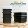 thumbnail image 3 of ECR4Kids Cubby Storage Plastic Bin with Lids, Multipurpose Organization, Black, 10-Piece, 3 of 9
