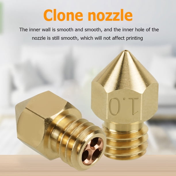 3D Printer Nozzles 0.4/0.6/0.8/1.0/1.2mm MK8 Nozzle High Temperature Resistant