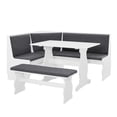 thumbnail image 1 of Riverbay Furniture Transitional Wood Breakfast Nook Dining Set in Gray, 1 of 20