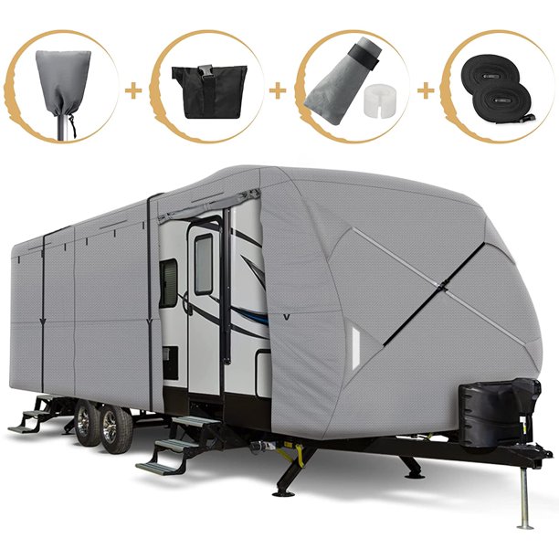 Leader Accessories New Easy Setup Travel Trailer Cover Fits RV Camper