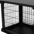 thumbnail image 6 of Merry PTH1031722510 Pet Cat Washroom Bench with Removable Partition Wall, Gray + Merry Products Decorative Pet Cage w/ Protection Box End Table, Black, 6 of 10