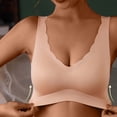 thumbnail image 4 of Bras for Women, Xunlbb Plus Size Women Comfort Beautiful Back Seamless Seamless Bras Wireless Push UpT-shirt Bras Bralettes Thin Soft Everyday Bra(Beige,XXL), 4 of 6