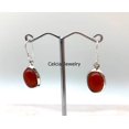 thumbnail image 2 of Real 925 Sterling Silver Dangle Teardrop Earrings For Women, Oval Red Onyx Natural Gemstone Unique Handcrafted Earrings For Her, 2 of 5
