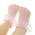 thumbnail image 4 of 5Pairs Newborn Baby Toddler Girls Eyelet Lace Flounce Socks,XL,Pink, 4 of 7