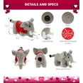 thumbnail image 3 of DolliBu I LOVE YOU Super Soft Standing Elephant Plush- Cute Elephant Plush Stuffed Animal with I Love You Red Shirt For Valentine, Anniversary, Romantic Date, Boyfriend, or Girlfriend Gift - 7.5 inch, 3 of 8