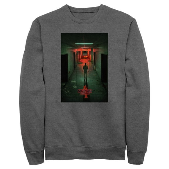 Netflix Men's Stranger Things The Lab Rift Eleven Poster Sweatshirt Charcoal Heather Medium