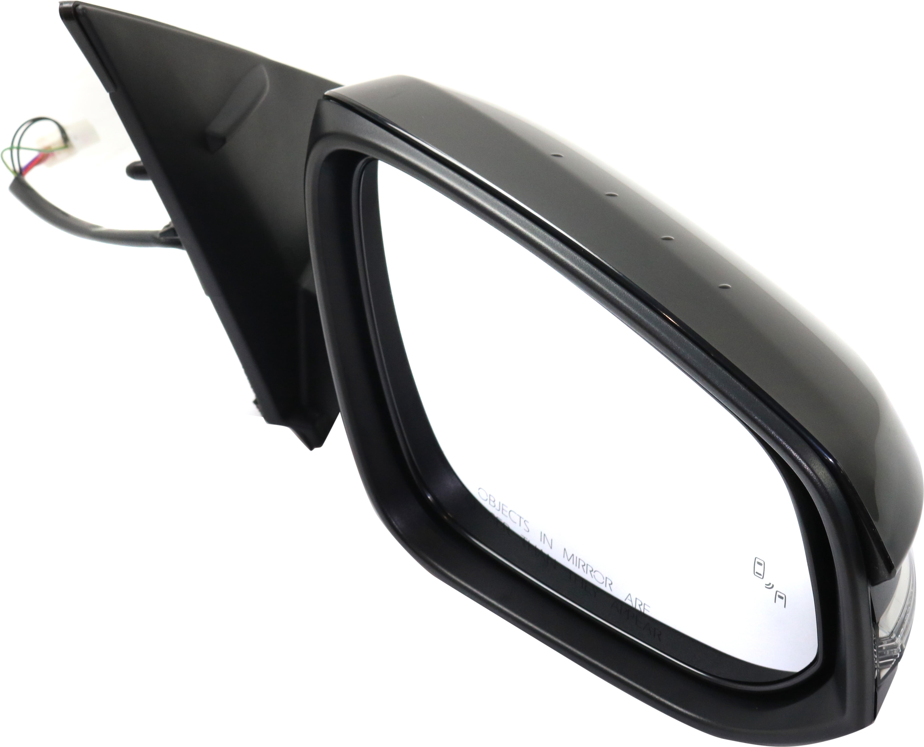 Mirror Compatible With 2013-2015 Toyota Rav4 Right Passenger Side Heated W/ Blind Spot Detection In Glass In-Housing Signal Light Paintable Kool-Vue