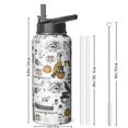 thumbnail image 4 of Cute Halloween 32oz Stainless Steel Tumbler with Handle and Straw – Pumpkin Witch Ghost Travel Mug – Vacuum Insulated Reusable Cup for Fall Gift Women Men, 4 of 5