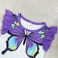 thumbnail image 4 of PureChapter Infant Toddler Girls Butterfly Print Flying Sleeve and Matching Elastic Shorts 2PCS For Summer Outdoor, 4 of 7