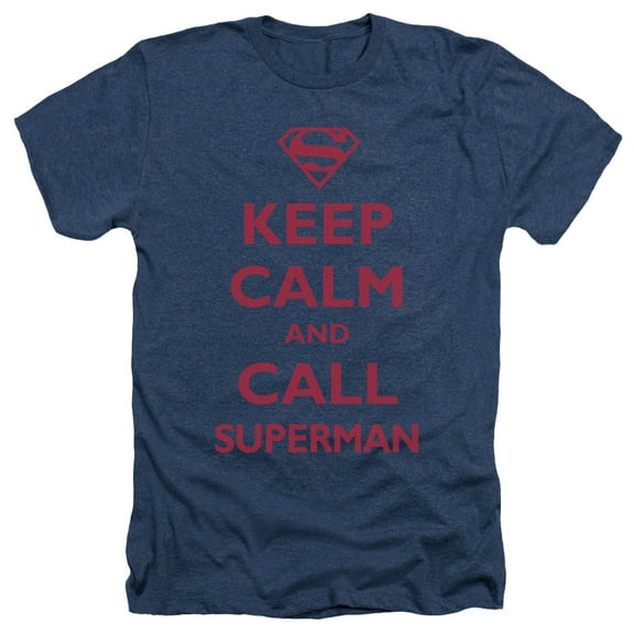 Superman - Call Superman - Heather Short Sleeve Shirt - Large