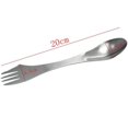 thumbnail image 3 of Openpig Ustensiles de Camping 3-en-1, Cuillère en Acier Inoxydable Fork Combo, Couverts pour Randonnée, Voyage, 3 of 4