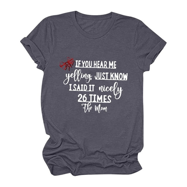 Camiseta de mujer Camisetas divertidas y lindas de manga corta Camiseta con estampado divertido Camiseta con estampado de letras Tops Blusa Regalo para mujeres OAVQHLG3B Store lin121212