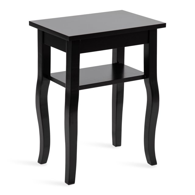 Kate and Laurel Table d'Appoint Moderne Étroite, 18 x 12 x 24, Noir, Table d'Appoint Transitionnelle pour Exposition, Rangement et Réunion