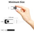 thumbnail image 4 of Unidades de memoria flash EASTBULL, 8 GB, USB 2.0, paquete de 100 unidades, color negro, 4 of 8