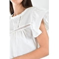 thumbnail image 4 of Blusa de popelina con encanje Roman Fashion /Juvenil, 12604 (Blanco) blanco CH, 4 of 6